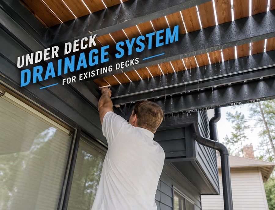 under deck drainage system for existing decks